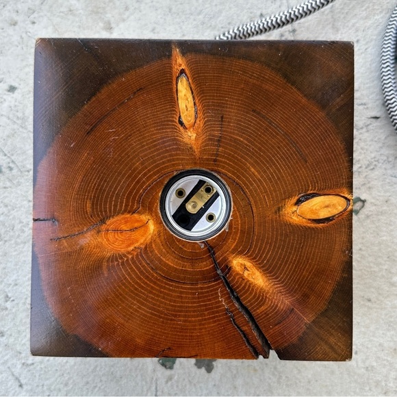 Solid Wood Block Light Bulb Lamp - Picture 7 of 14